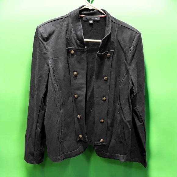 Tommy hilfigre Black Double-Breasted Women's Jacket XL - Picture 1 of 4